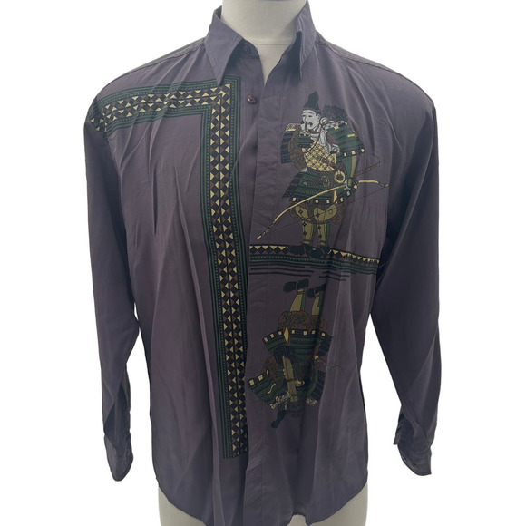 Bugatchi Other - Bugatchi Purple Graphic Long Sleeve Button Down- M